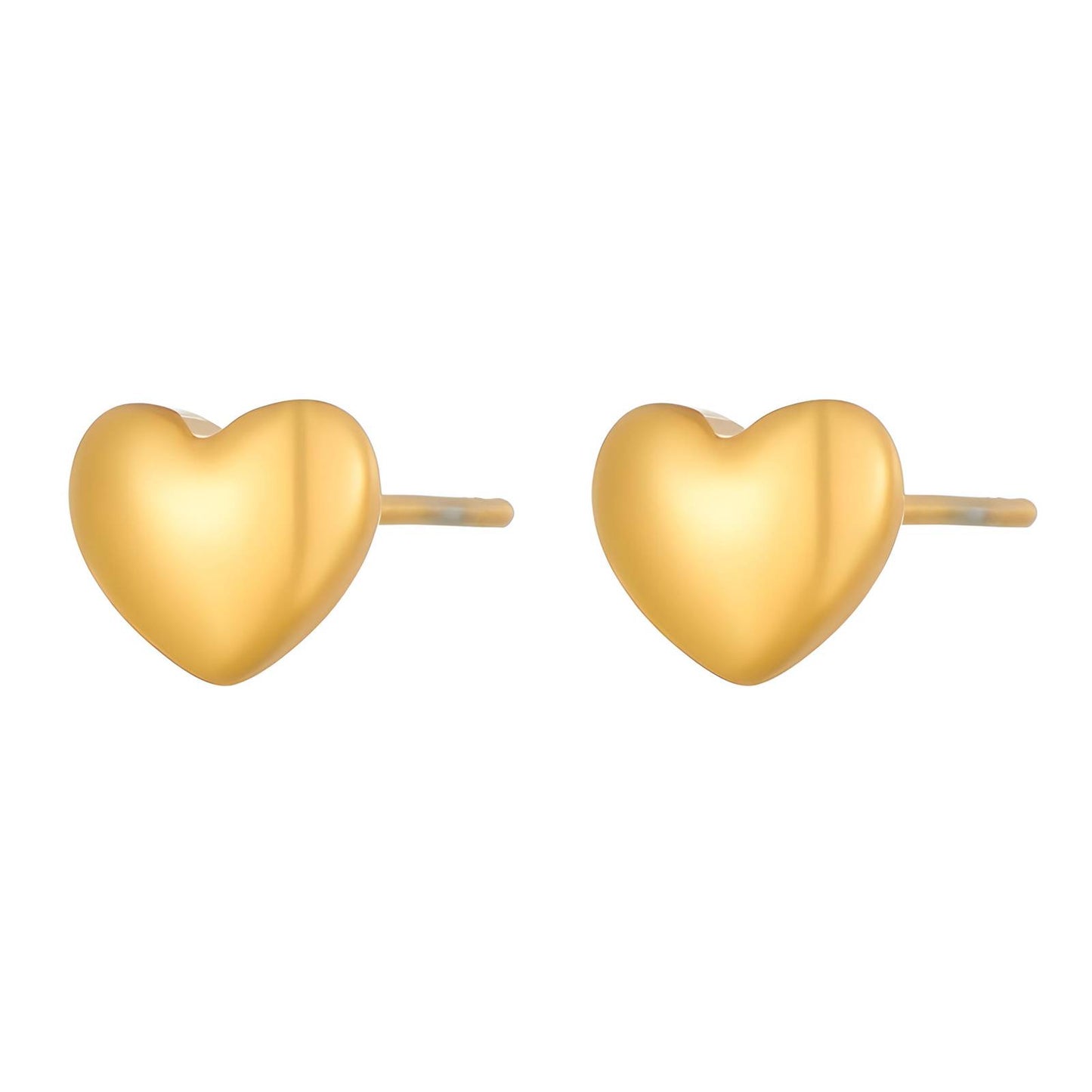 Gold Heart Studs