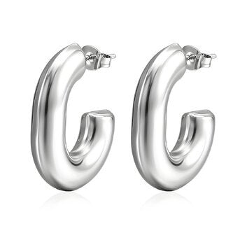 Courtney Silver Hoops